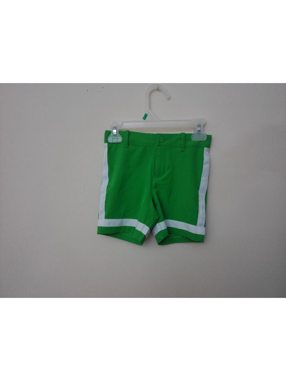 Janie‎ and Jack Shorts Boys Green Size 3 White Stripe Flat Front Casual